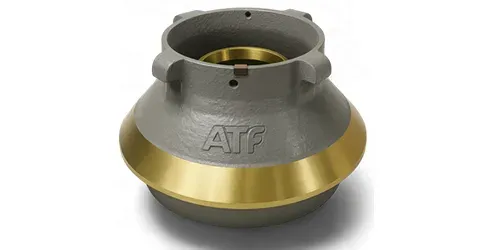Mn18Cr2 manganese steel cone crusher liner with TiC titanium carbide inserts for extended wear life