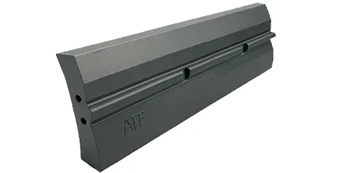 Manganese blow bar with TiC titanium carbide inserts for extended wear life