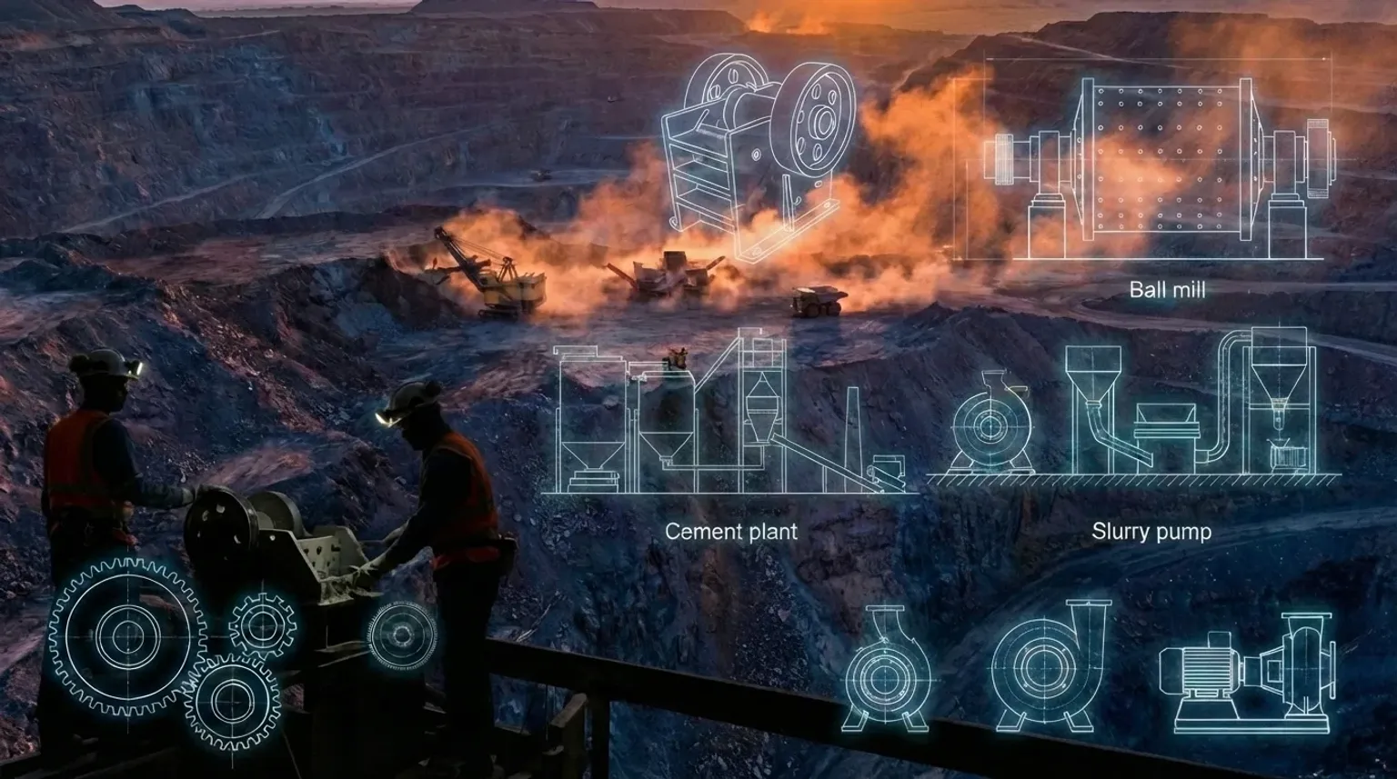 Crusher and mill wear parts for mining and industrial applications